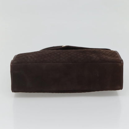 Bally Vintage Handbag Quilted suede, BROWN, SUEDE, Handbag