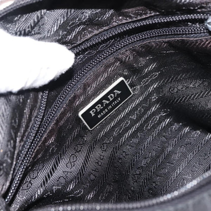 Prada Flat Messenger Bag Tessuto, BLACK, NYLON, Shoulder bag