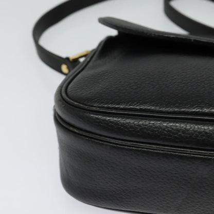 Burberry Vintage Crossbody Bag Leather, BLACK, LEATHER, Shoulder bag