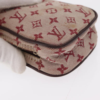 Louis Vuitton Camera Bag Mini Lin, RED, CANVAS, Clutche & pouche