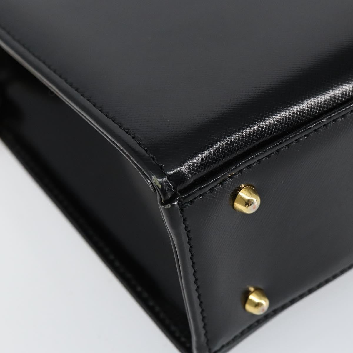 Versace Vintage Shoulder Bag Leather, BLACK, LEATHER, Tote bag