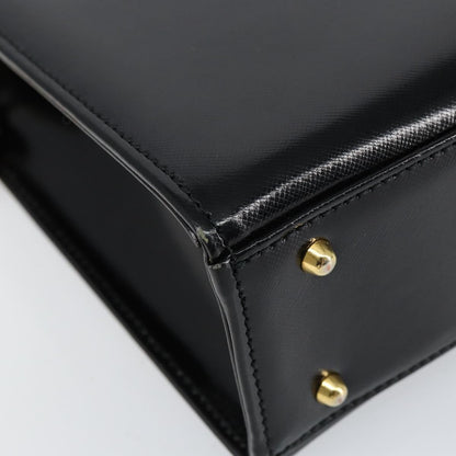 Versace Vintage Shoulder Bag Leather, BLACK, LEATHER, Tote bag