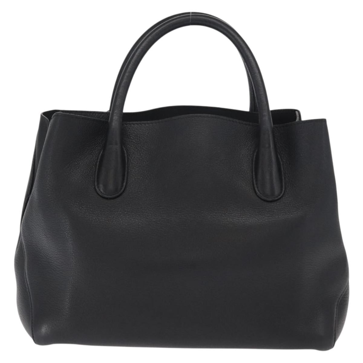 Christian Dior Open Bar Bag Leather, BLACK, LEATHER, Handbag