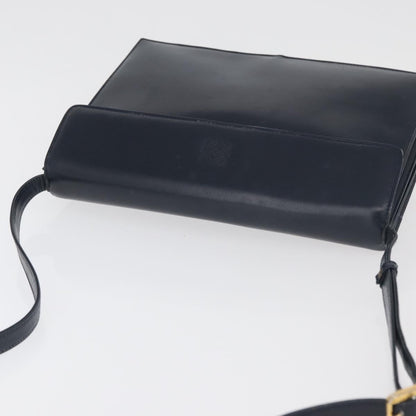 Loewe Anagram Shoulder Bag Leather, Navy, Leather, Shoulder Bag