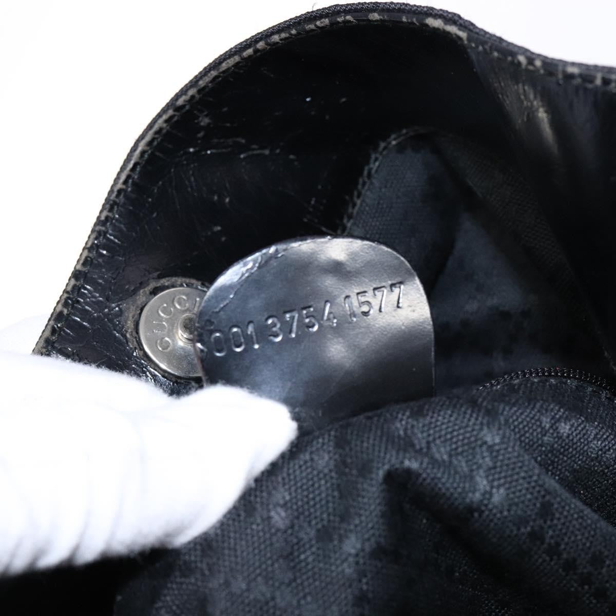 Gucci Vintage Bamboo Handle Tote Nylon, BLACK, NYLON, Tote bag