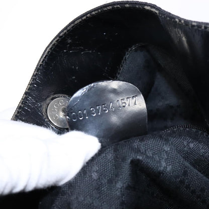 Gucci Vintage Bamboo Handle Tote Nylon, BLACK, NYLON, Tote bag