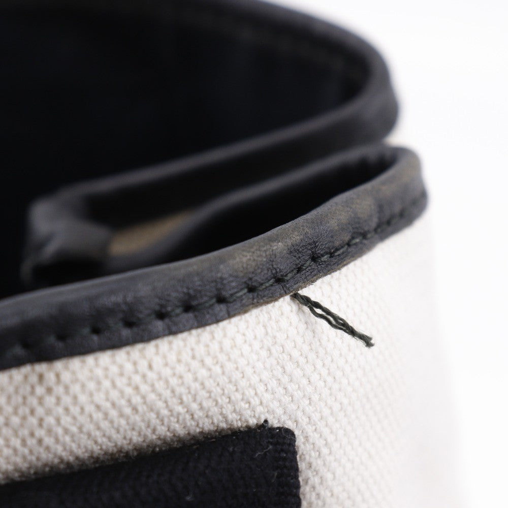 Balenciaga Cabas Tote Canvas and Leather, WHITE, CANVAS, Tote bag