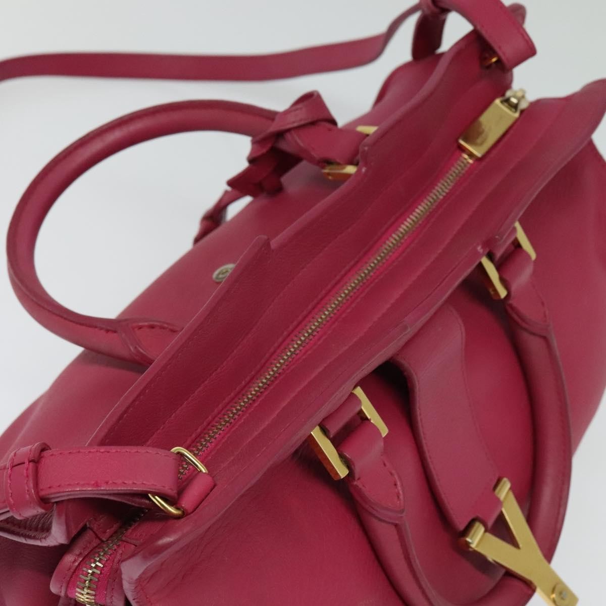 Saint Laurent Classic Y Cabas Leather, PINK, LEATHER, Tote bag
