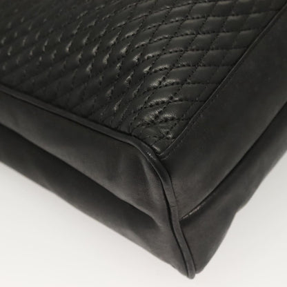 Bally Vintage Tote Bag Quilted Leather, BLACK, LEATHER, Tote bag