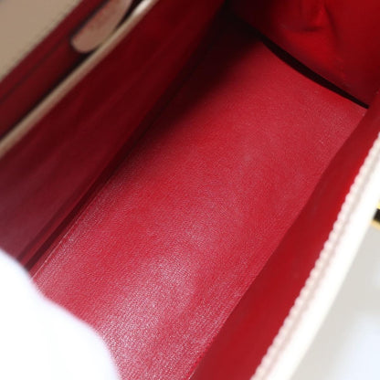 Celine Vintage Logo Top Handle Bag Leather, WHITE, LEATHER, Handbag