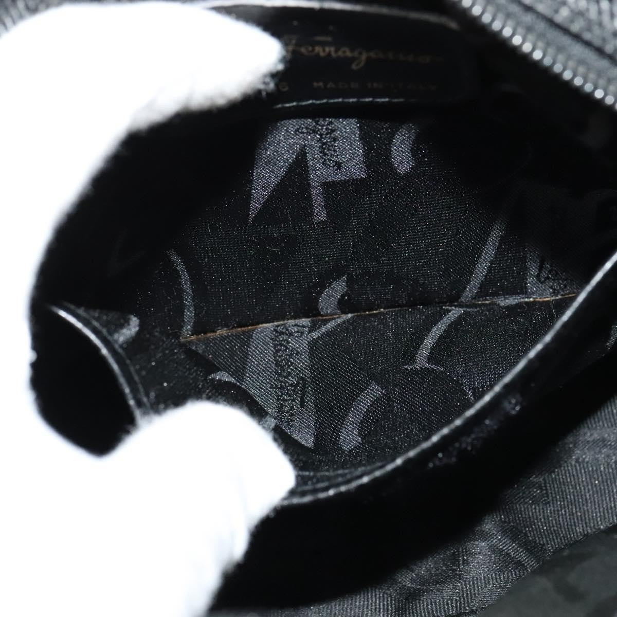 Salvatore Ferragamo Vala Shoulder Bag Leather, BLACK, LEATHER, Shoulder bag