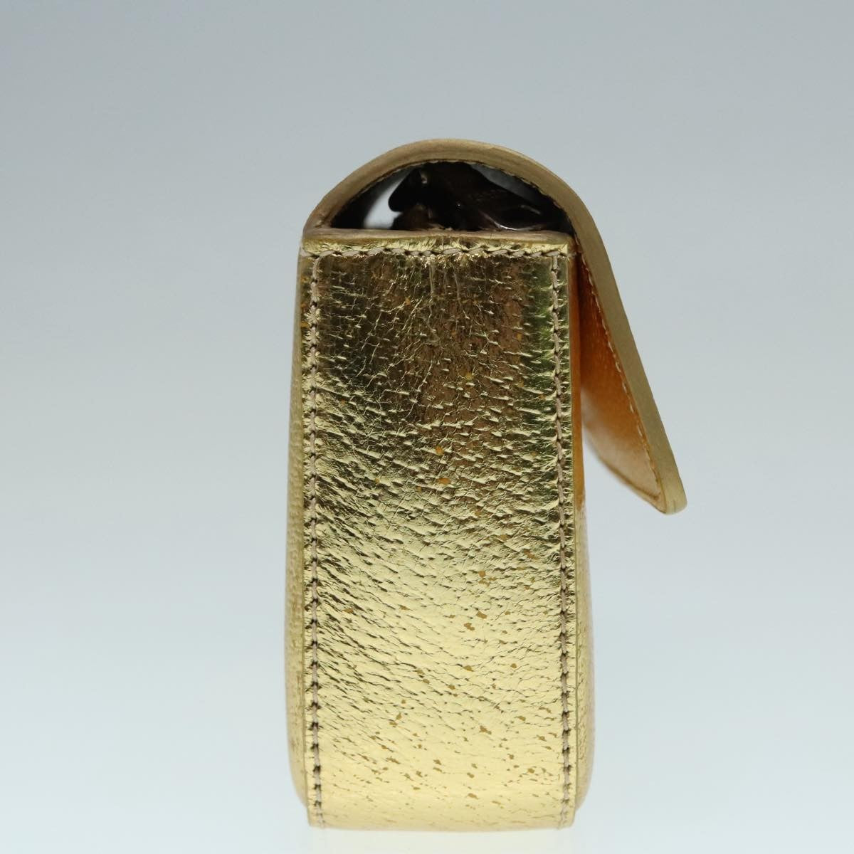 Prada Vintage Pouch Leather, GOLD, LEATHER, Clutche & pouche