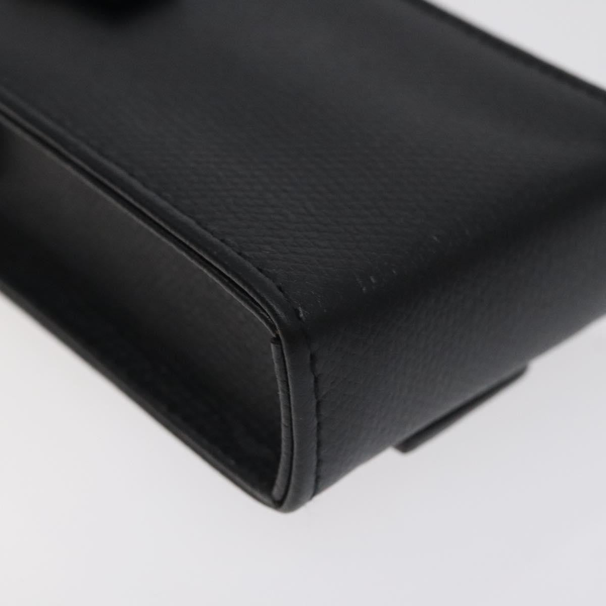 Chanel Cigarette Case Leather, BLACK, LEATHER, Clutche & pouche