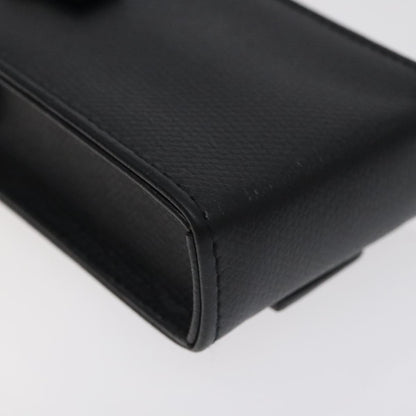 Chanel Cigarette Case Leather, BLACK, LEATHER, Clutche & pouche