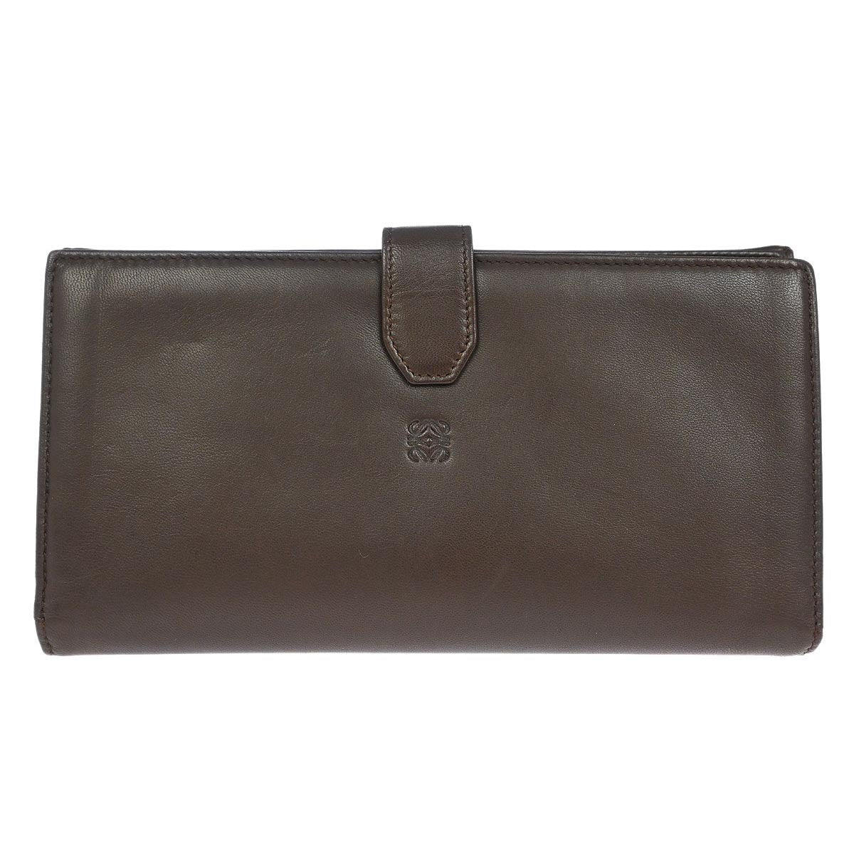 Loewe Anagram Wallet Leather, BROWN, LEATHER, Wallets