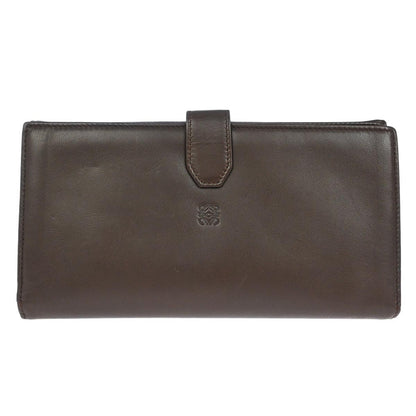 Loewe Anagram Wallet Leather, BROWN, LEATHER, Wallets
