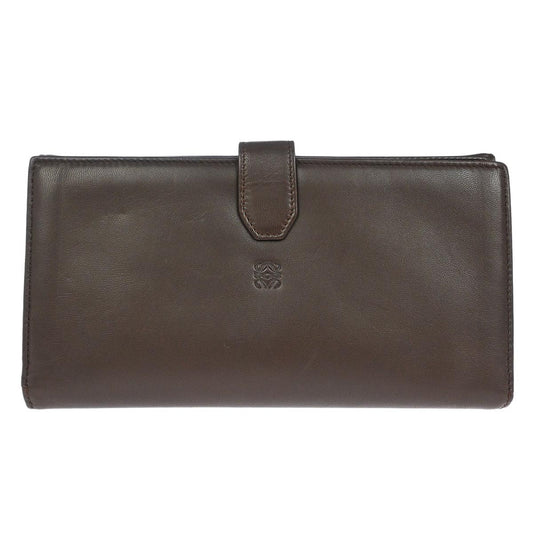 Loewe Anagram Wallet Leather, BROWN, LEATHER, Wallets