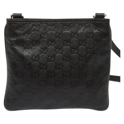 Gucci Zip Top Messenger Bag Guccissima Leather, BROWN, LEATHER, Shoulder bag