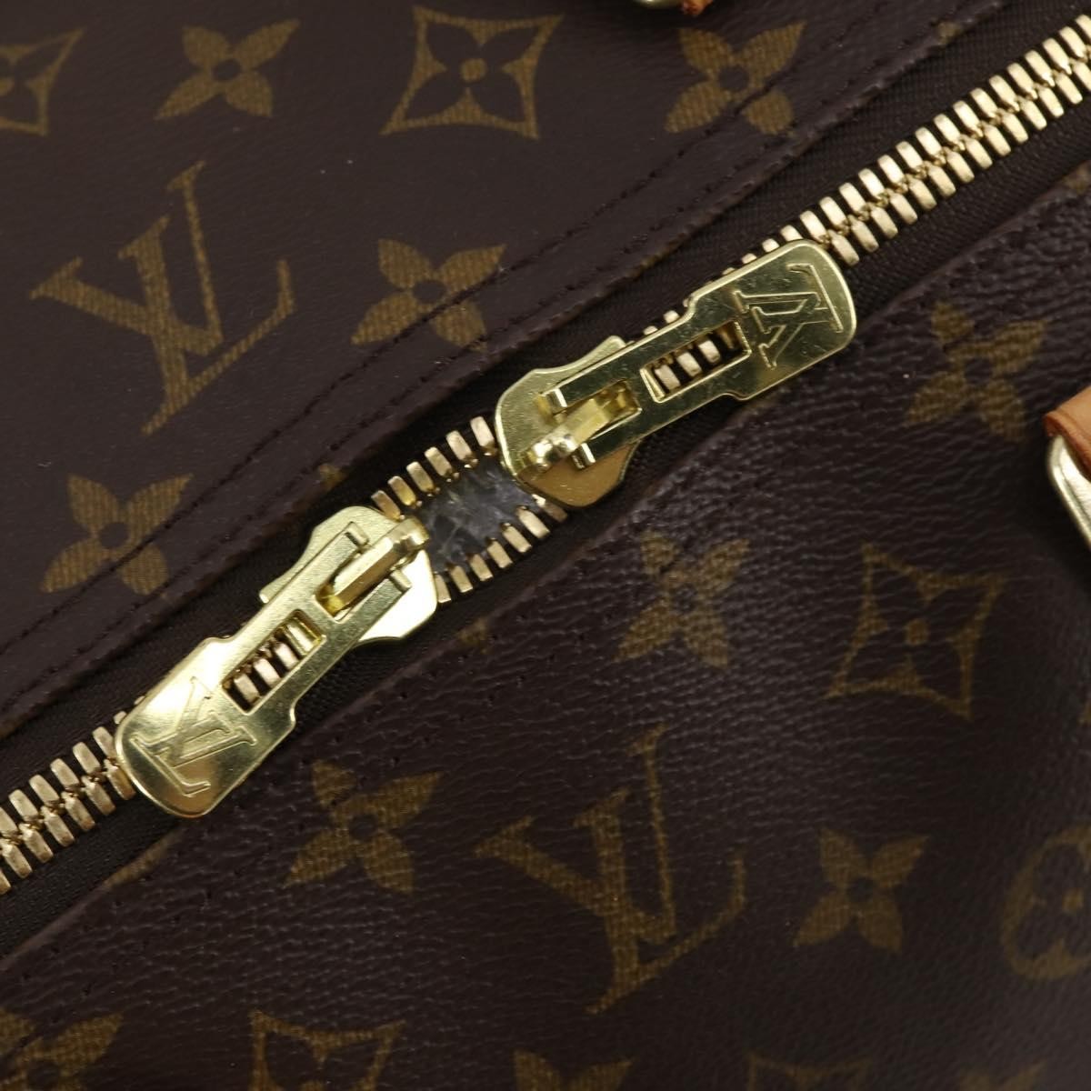 Louis Vuitton Keepall Bag Monogram Canvas, BROWN, CANVAS, Travel bag