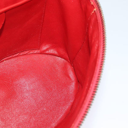 Celine Chain Shoulder Bag Leather, RED, LEATHER, Shoulder bag