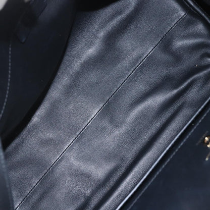 Salvatore Ferragamo Studio Satchel Leather, BLACK, LEATHER, Handbag