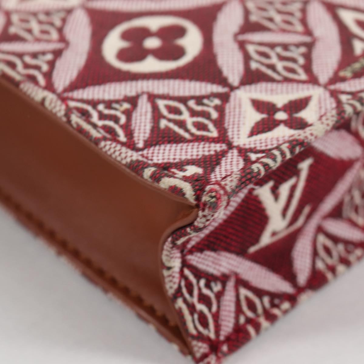 Louis Vuitton Petit Sac Plat Bag Limited Edition Since 1854 Monogram Jacquard, BROWN, CANVAS, Handbag