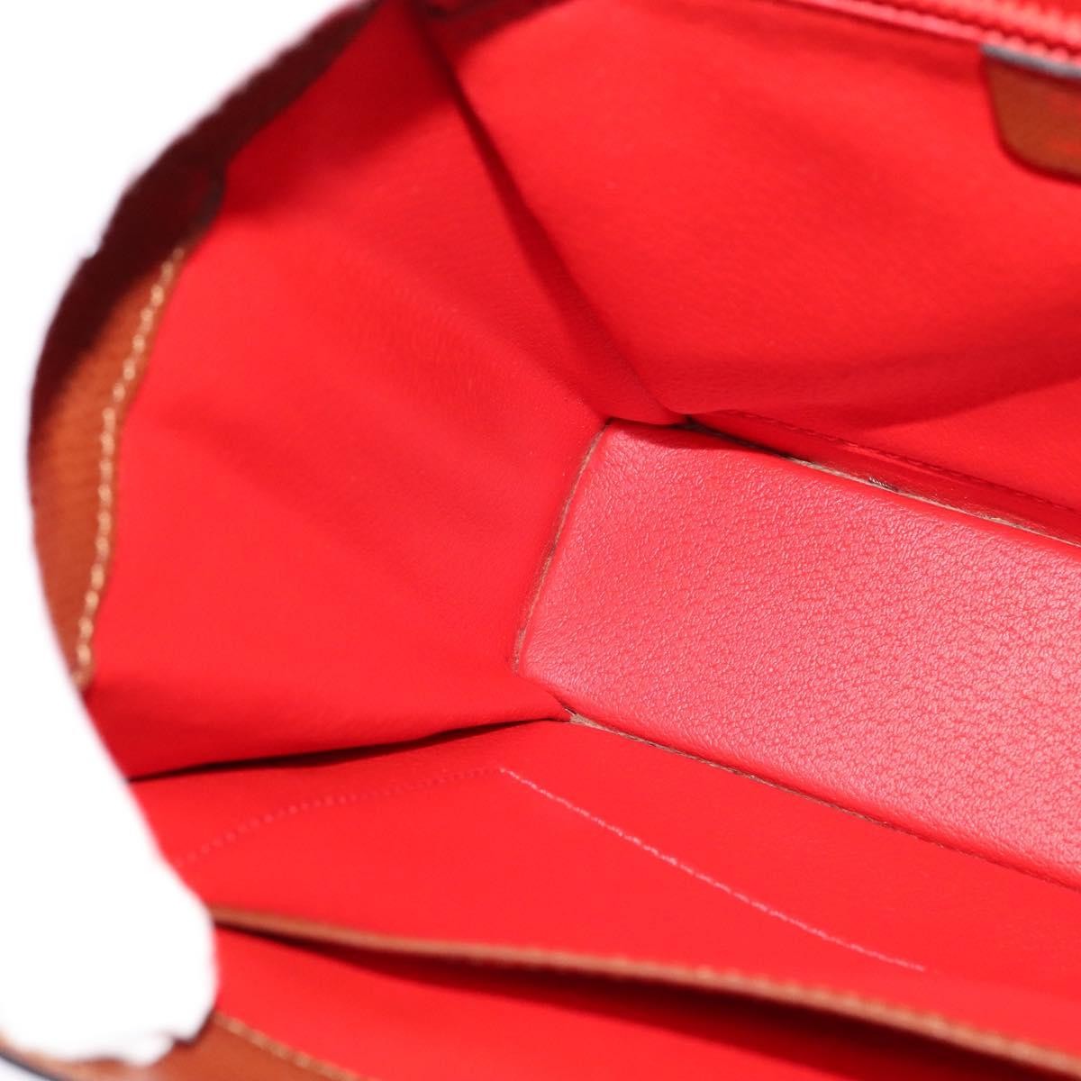 Celine Flap Shoulder Bag Leather, BROWN, LEATHER, Shoulder bag