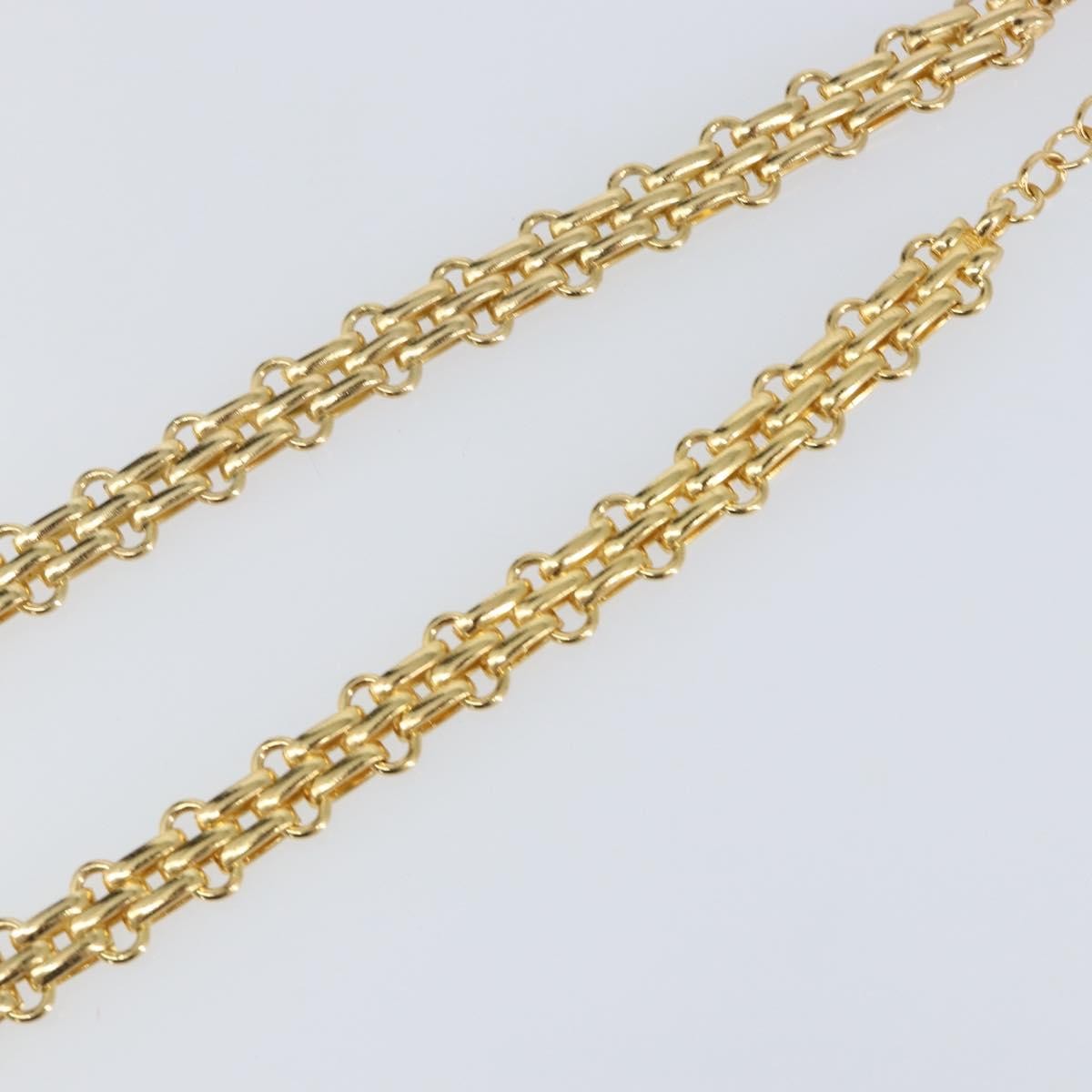 Christian Dior Vintage CD Clasp Chain Necklace Metal, GOLD, METAL, Necklace