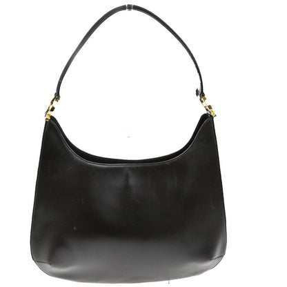 Salvatore Ferragamo Gancini Shoulder Bag Leather, BROWN, LEATHER, Shoulder bag