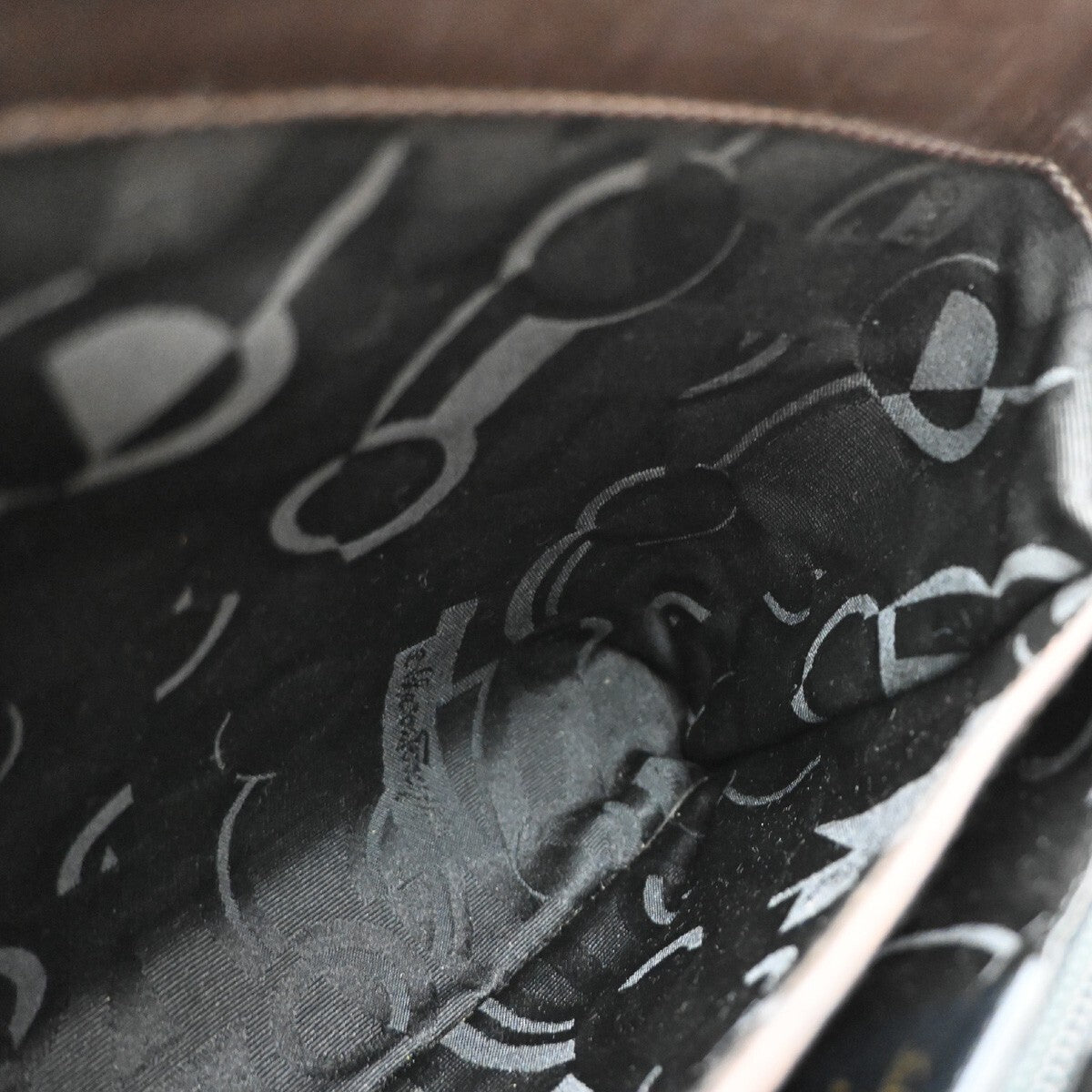 Salvatore Ferragamo Gancini Convertible Top Handle Bag Leather, BROWN, LEATHER, Handbag