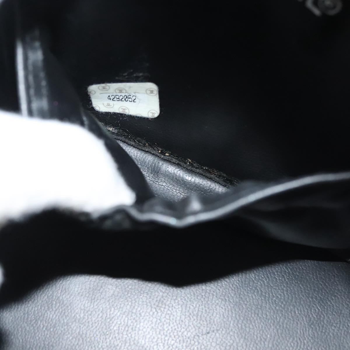 Chanel Vanity pouch Leather, BLACK, LEATHER, Toiletry Case