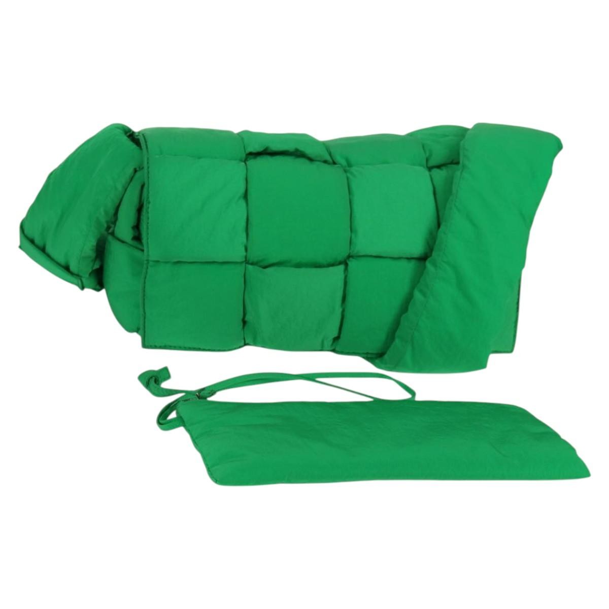 Bottega Veneta Padded Tech Cassette Crossbody Bag Intrecciato Nylon, GREEN, NYLON, Crossbody bag