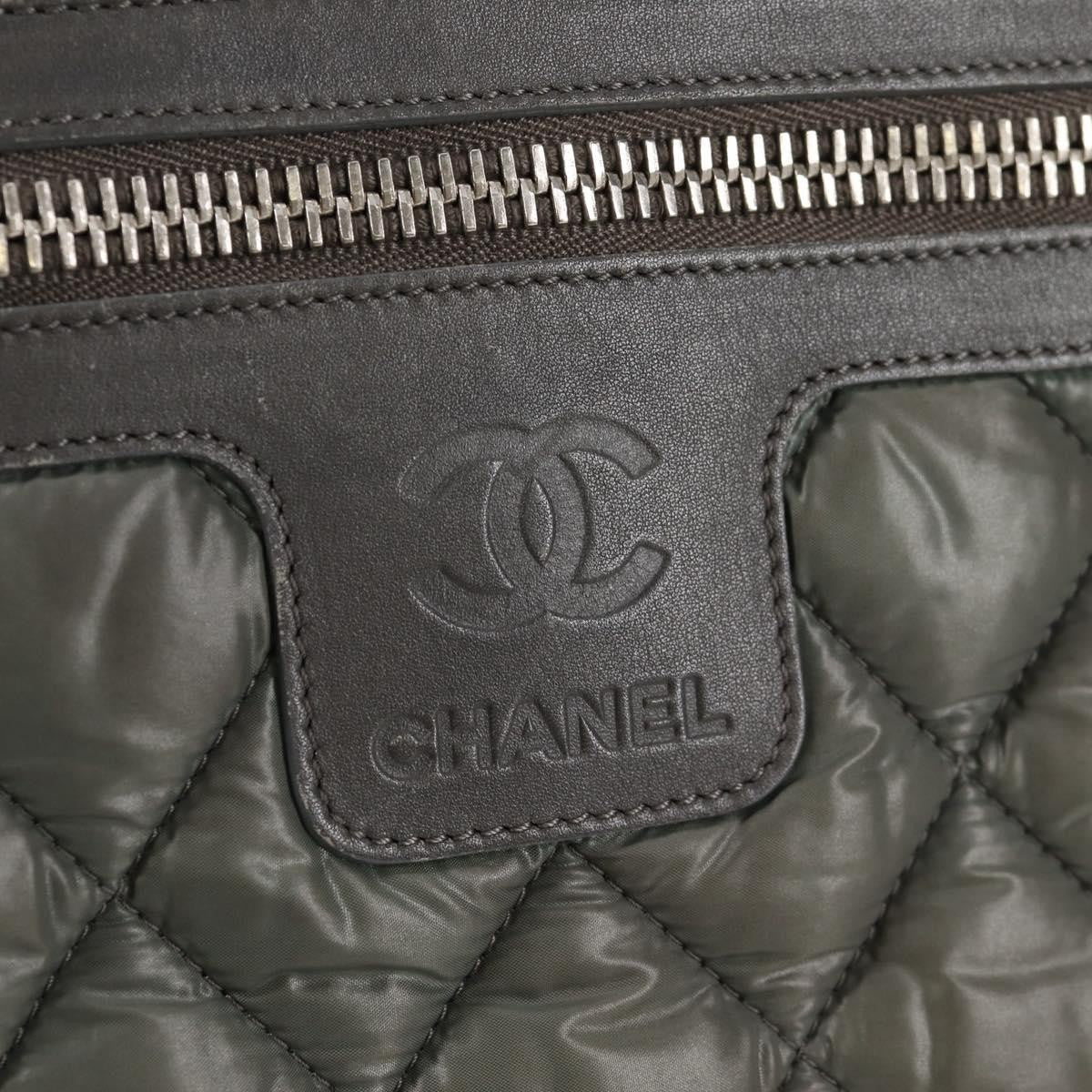 Chanel Coco Cocoon Messenger Bag Quilted Nylon, KHAKI, NYLON, Crossbody bag
