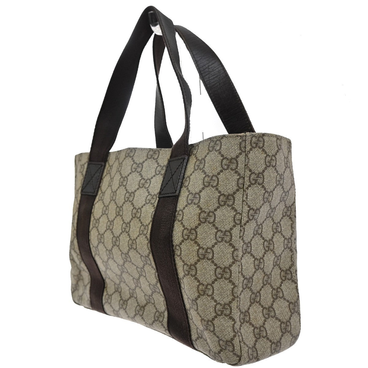 Gucci Belted Tote GG Coated Canvas, BROWN, CANVAS, Tote bag