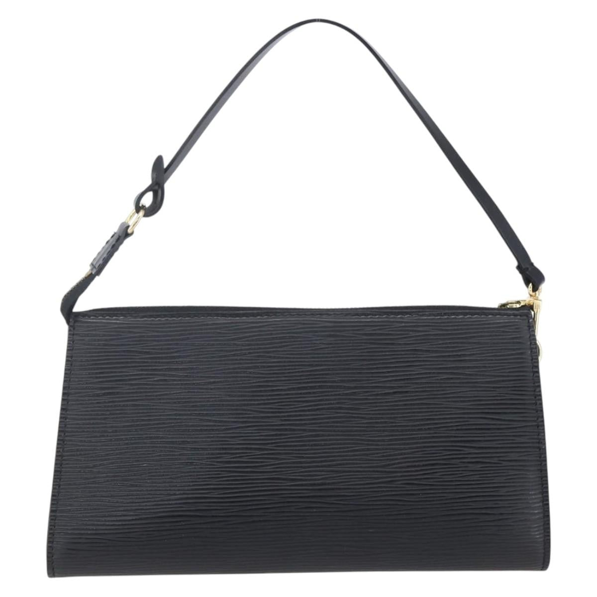 Louis Vuitton Pochette Accessoires Epi Leather, BLACK, LEATHER, Clutche & pouche