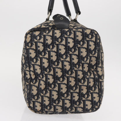 Christian Dior Vintage Trotter Boston Bag Canvas, NAVY, CANVAS, Travel bag