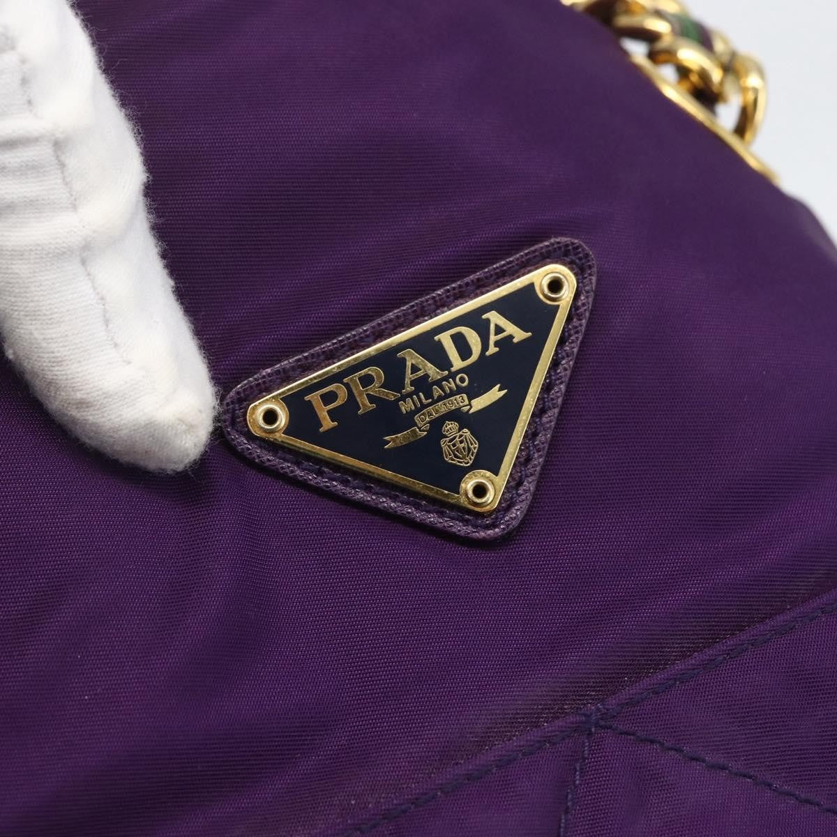 Prada Vintage Shoulder Bag Tessuto, PURPLE, NYLON, Shoulder bag