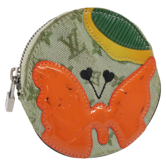 Louis Vuitton Round Coin Purse Mini Lin, KHAKI, CANVAS, Wallets