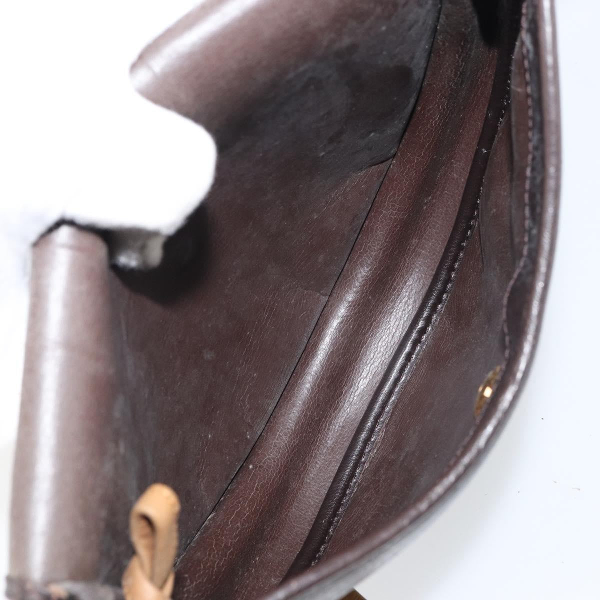 Christian Dior Vintage CD Flap Shoulder Bag Leather, BROWN, LEATHER, Shoulder bag