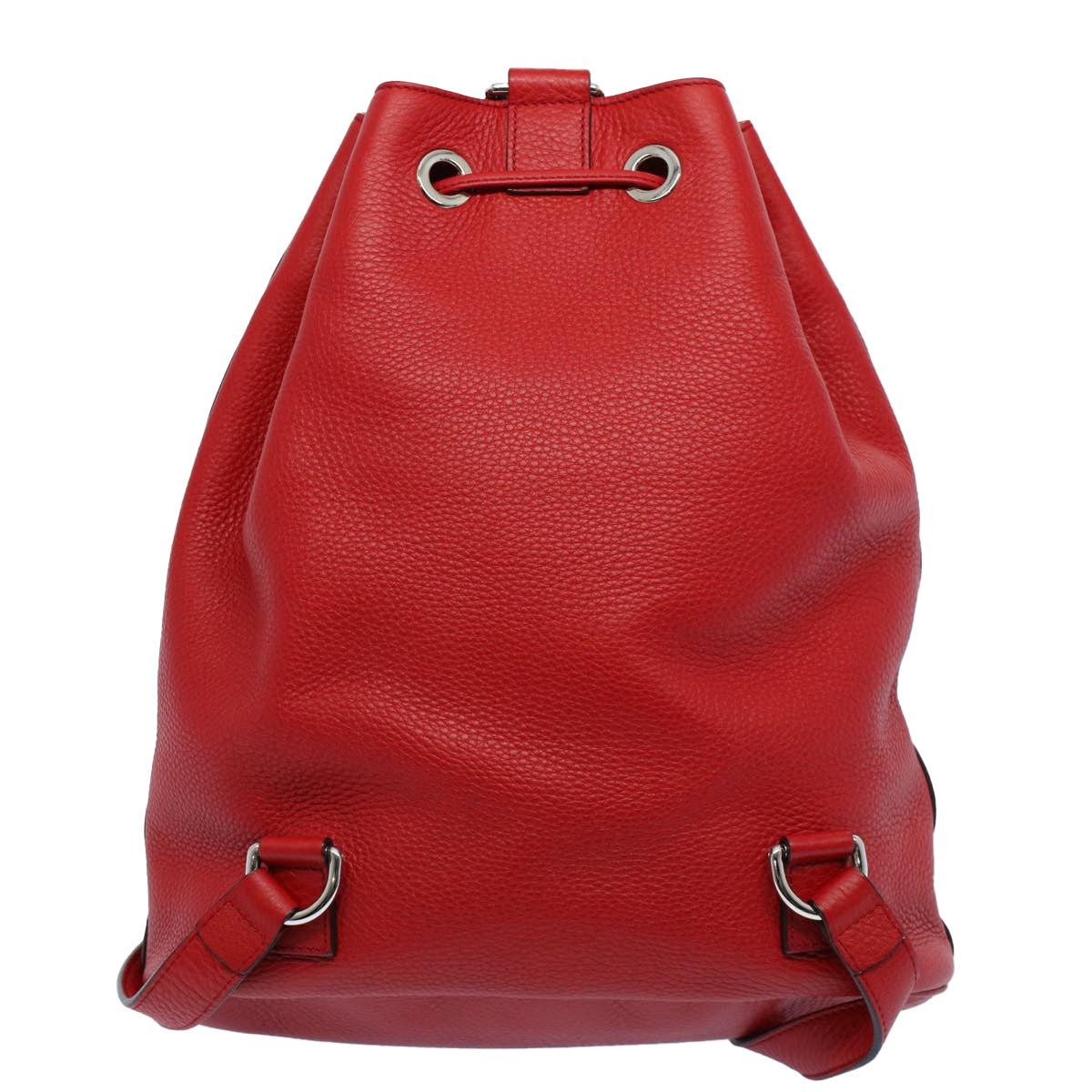 Gucci Soho Drawstring Backpack Leather, Red, Leather, Backpack