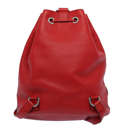 Gucci Soho Drawstring Backpack Leather, Red, Leather, Backpack
