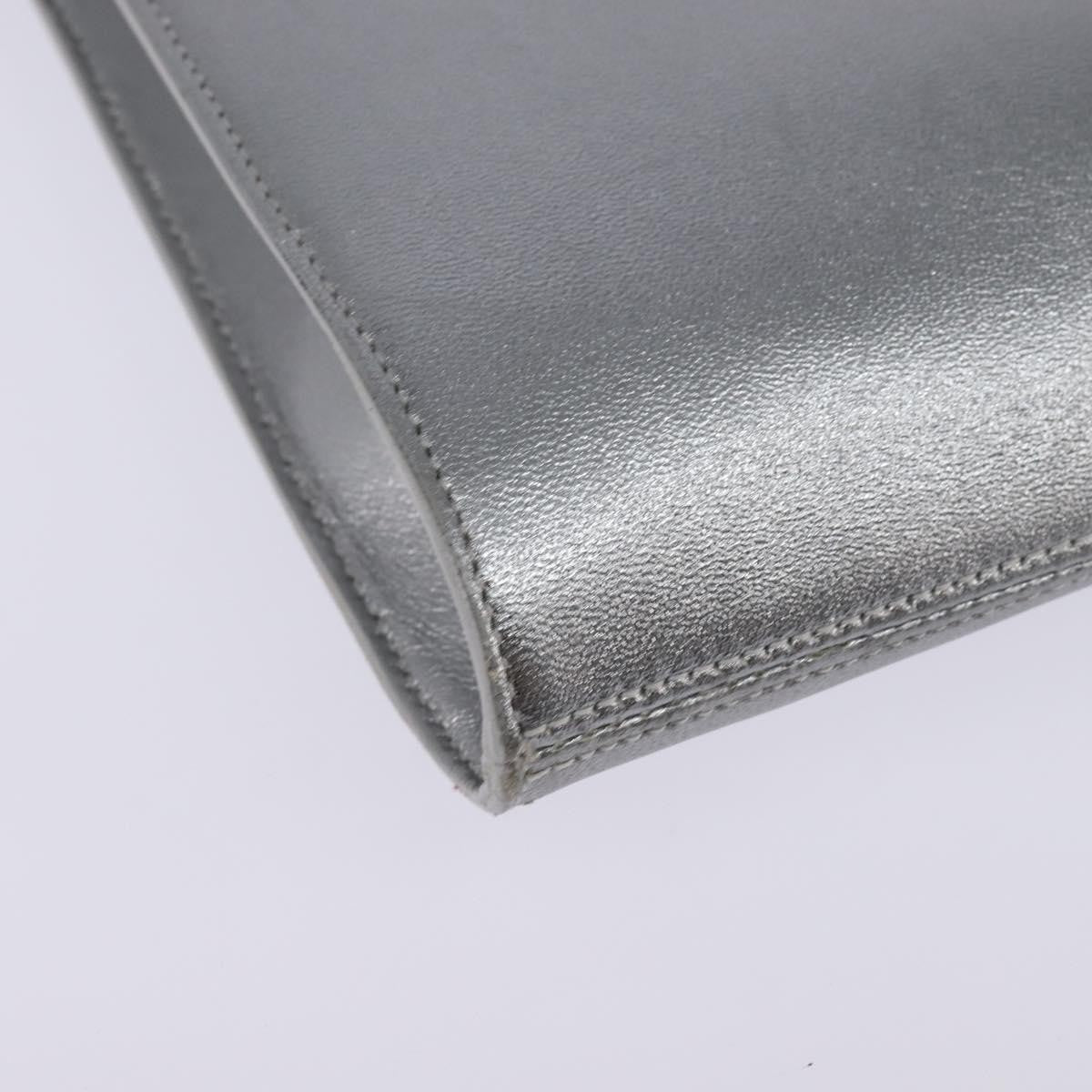 Salvatore Ferragamo Gancini Shoulder Bag Leather, SILVER, LEATHER, Shoulder bag