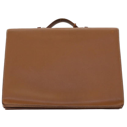 Hermes Sac a Depeches Bag Buffalo, BROWN, LEATHER, Briefcase