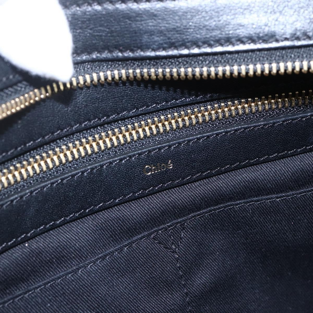 Chloe Alice Satchel Leather, BLACK, LEATHER, Handbag