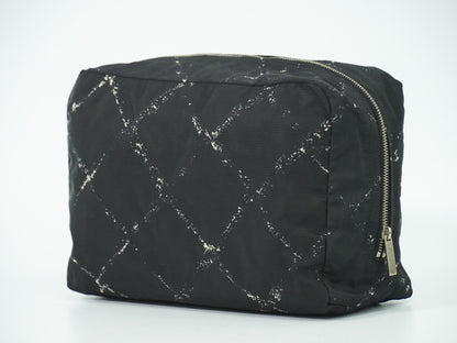 Chanel Travel line pouch Nylon, BLACK, NYLON, Travel bag