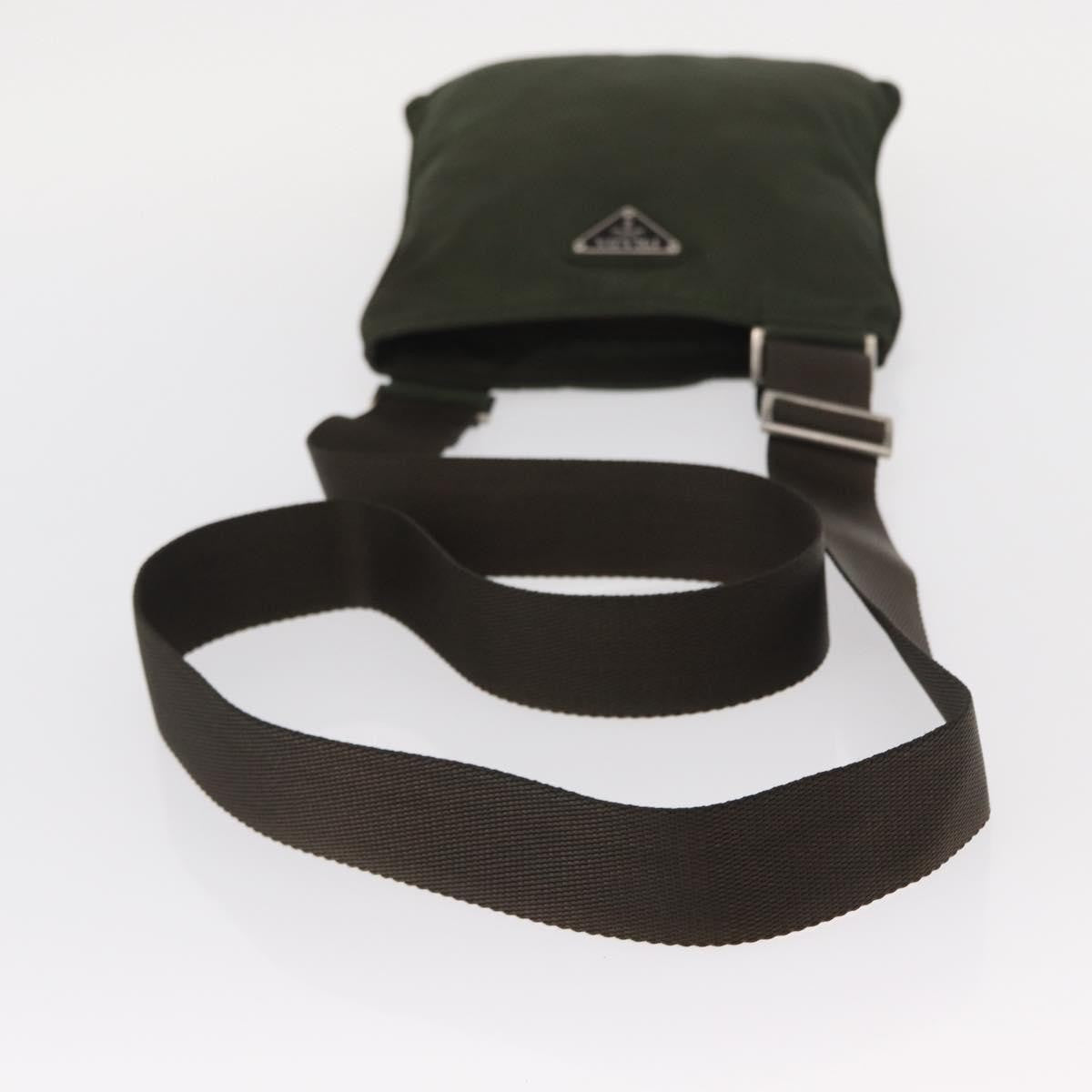 Prada Flat Messenger Bag Tessuto, KHAKI, NYLON, Shoulder bag