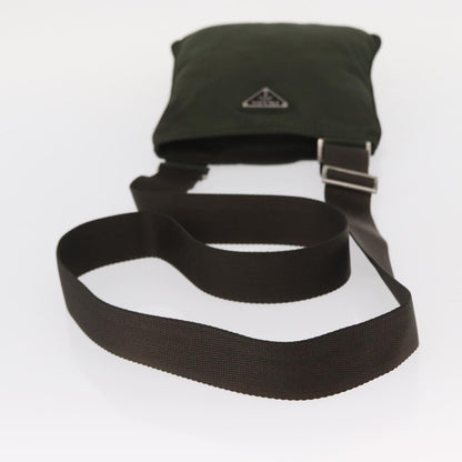 Prada Flat Messenger Bag Tessuto, KHAKI, NYLON, Shoulder bag