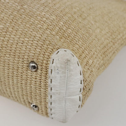 Fendi Selleria Tote Bag Raffia, BEIGE, WICKER, Tote bag
