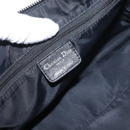 Christian Dior Vintage Trotter Zip Shoulder Bag Diorissimo Canvas, BLACK, CANVAS, Shoulder bag