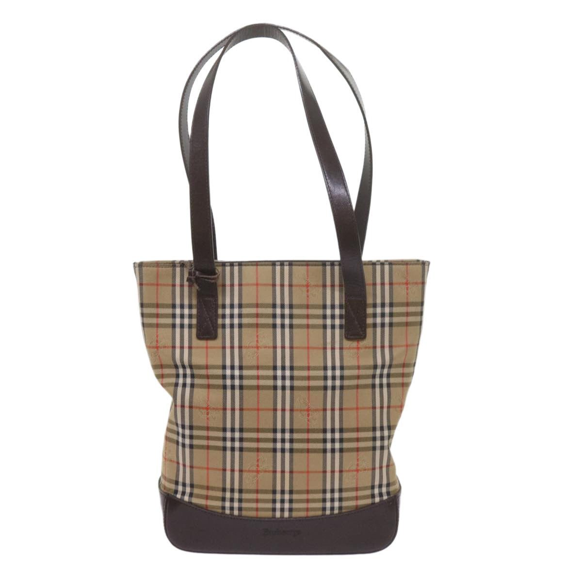 Burberry Nova Check Tote Leather, BEIGE, CANVAS, Tote bag